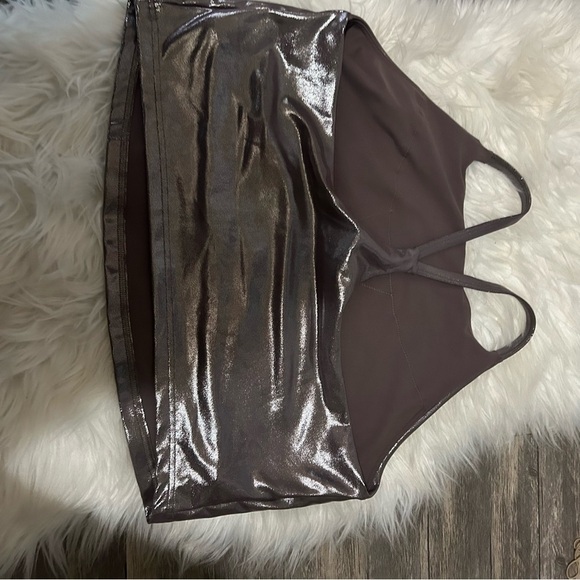 Old navy Shiny Brown Crop Top - Picture 2 of 5